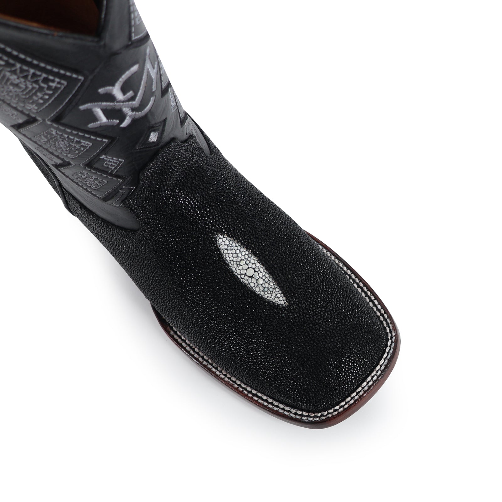 Stingray leather cowboy boot square toe