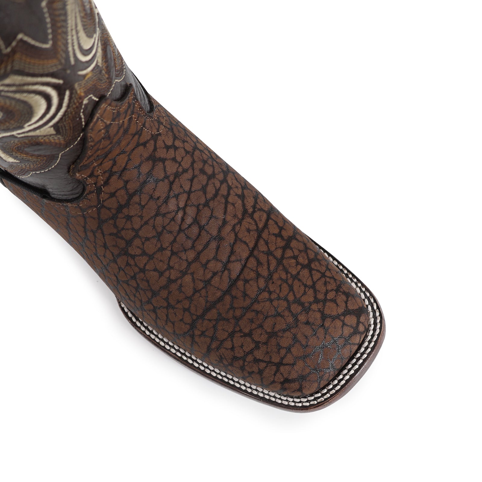 Bovine leather cowboy boot square toe