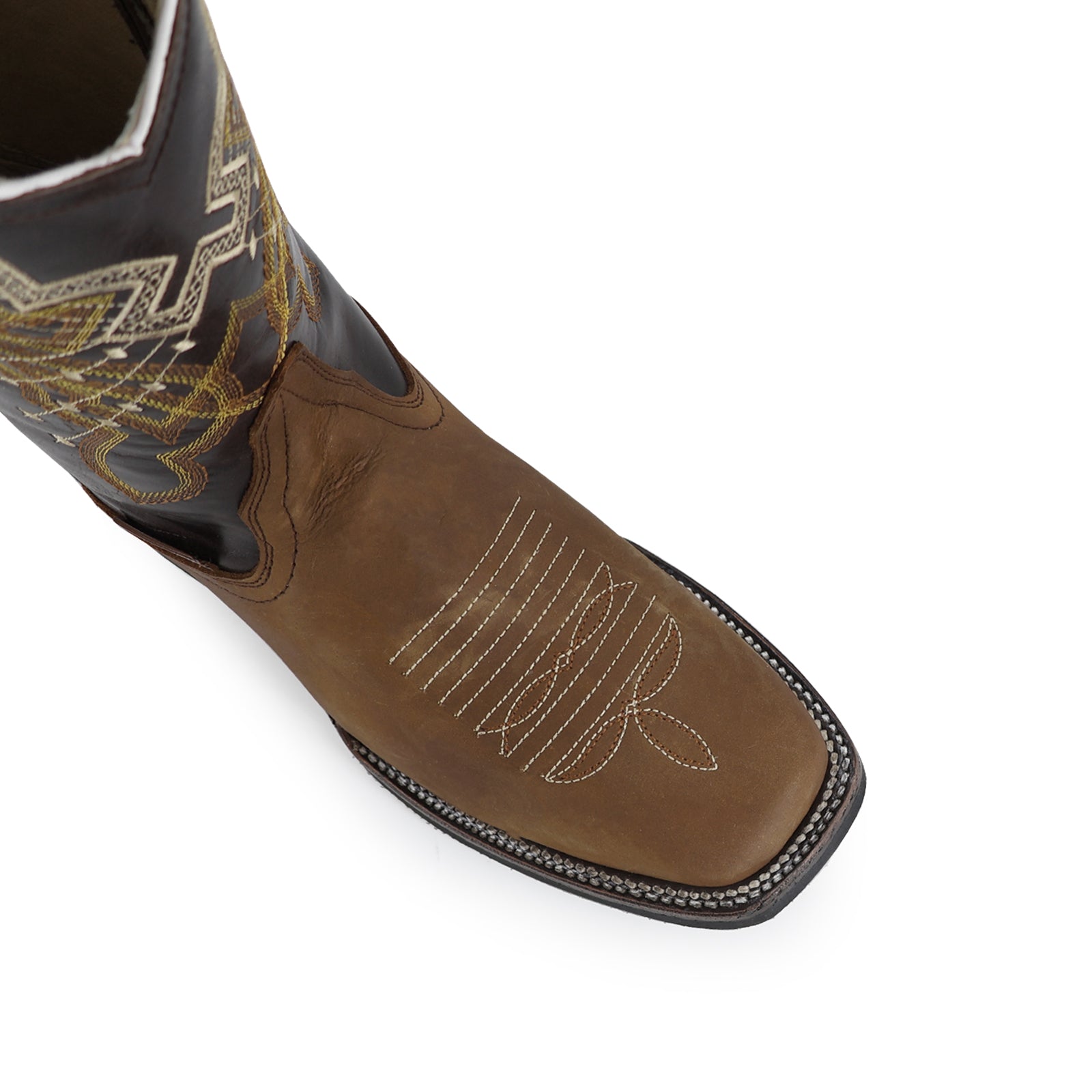 Bovine leather work boot rodeo toe