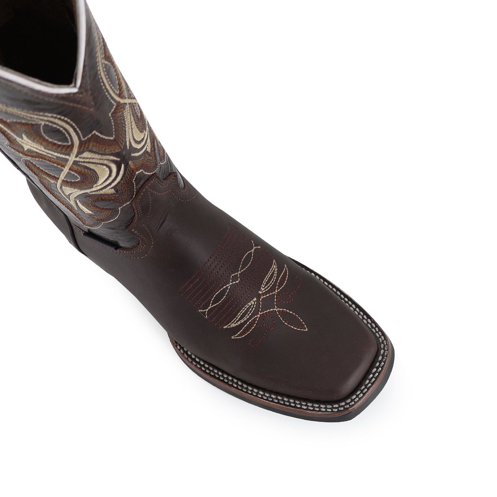 Bovine leather work boot rodeo toe