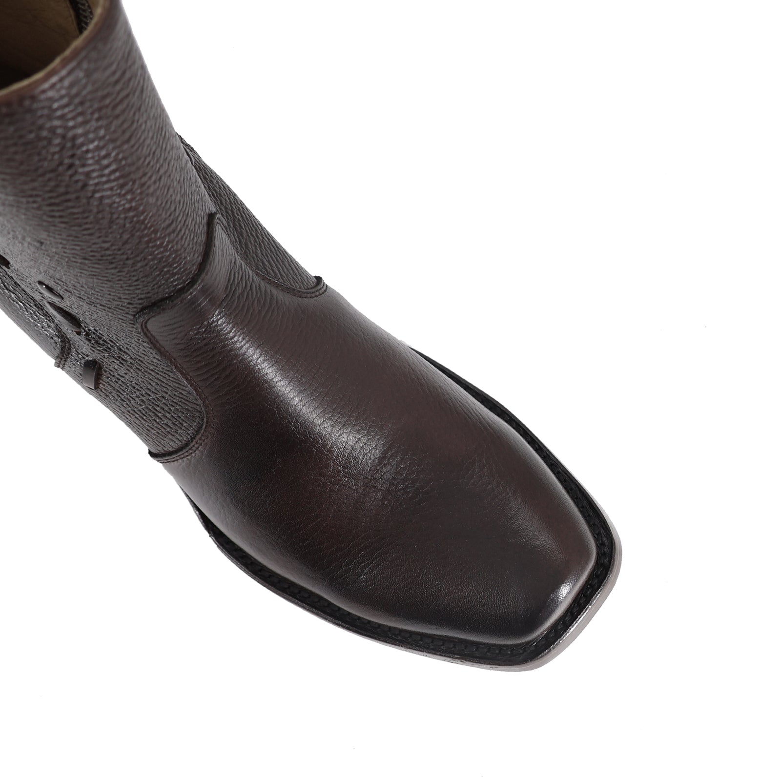 Cowboy Ankle Boot in Cowhide Leather Vegas Model