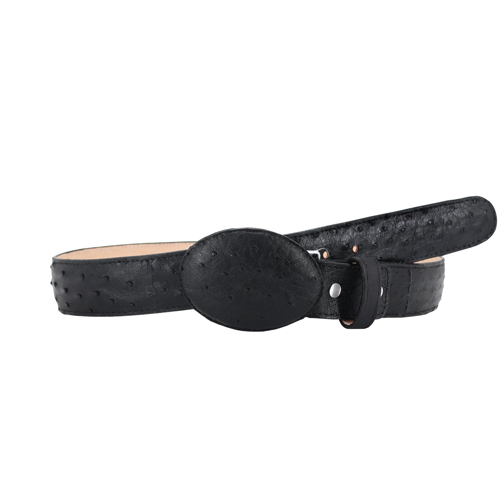 Exotic belt leather ostrich