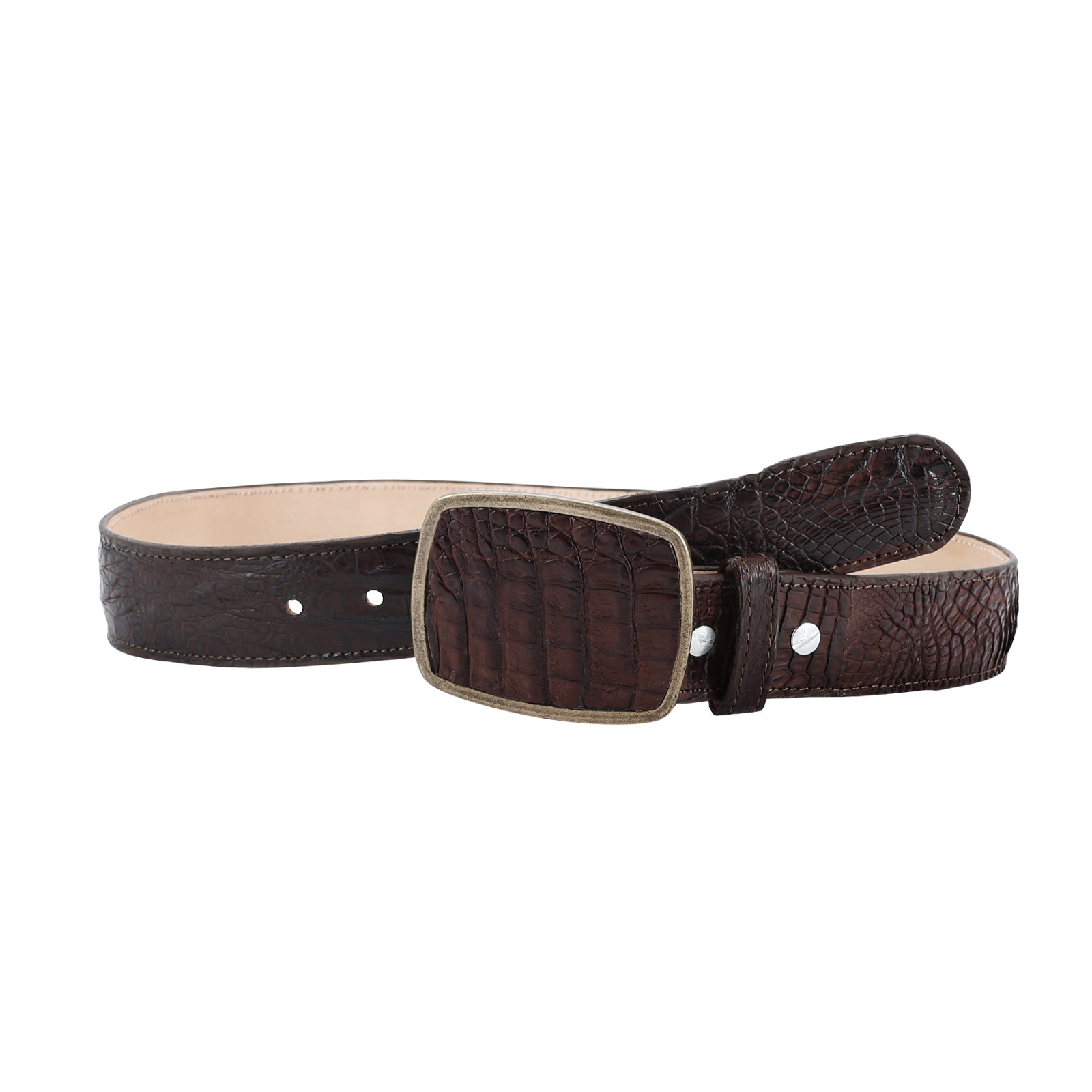 Exotic belt leather Caiman