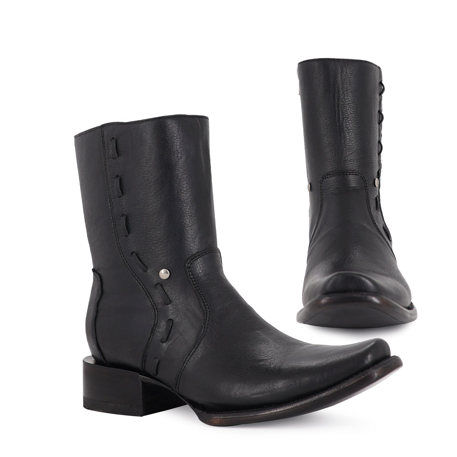 Cowboy Ankle Boot in Cowhide Leather Vegas Model