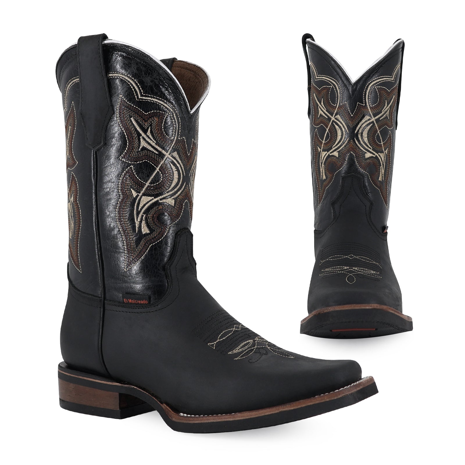 Bovine leather work boot rodeo toe
