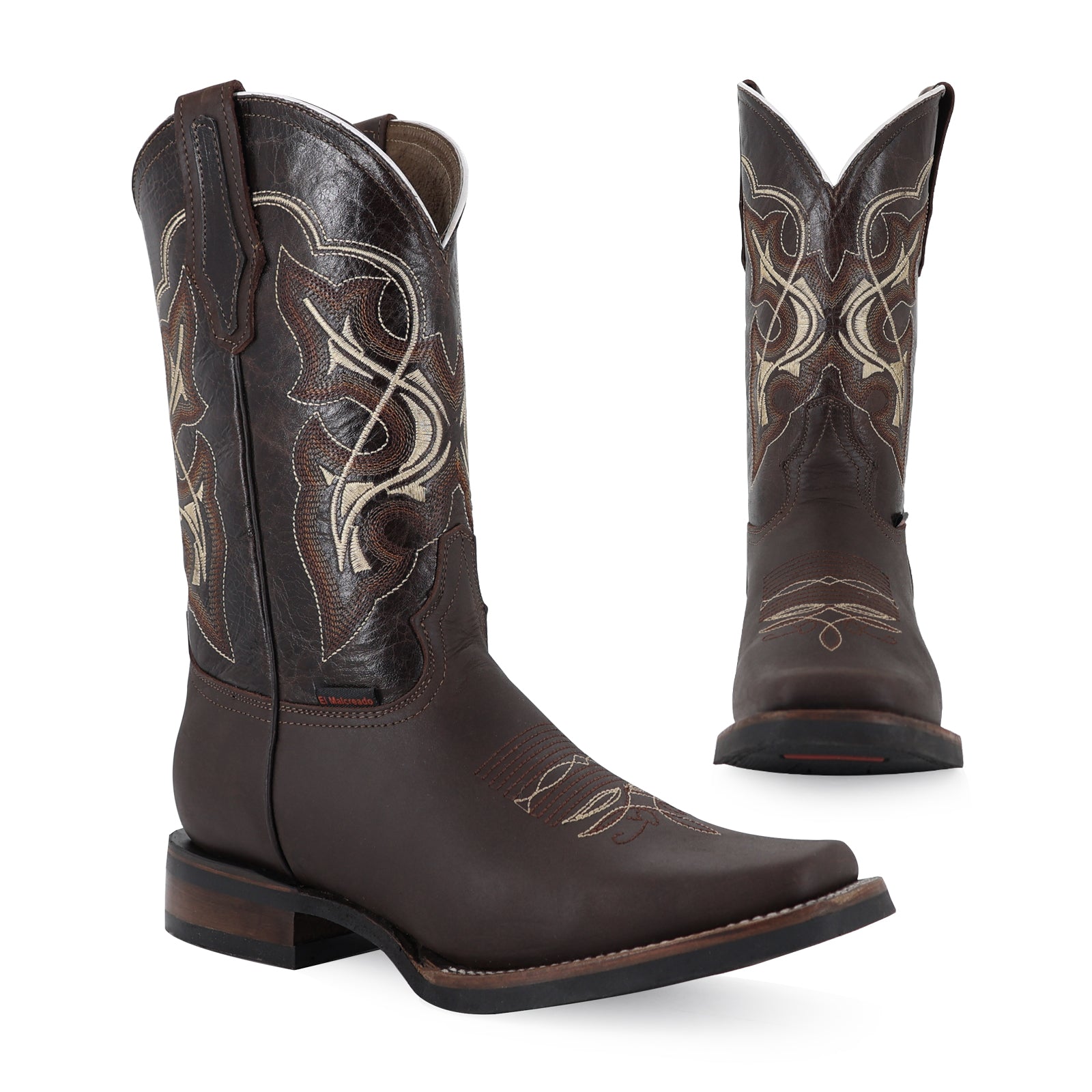 Bovine leather work boot rodeo toe
