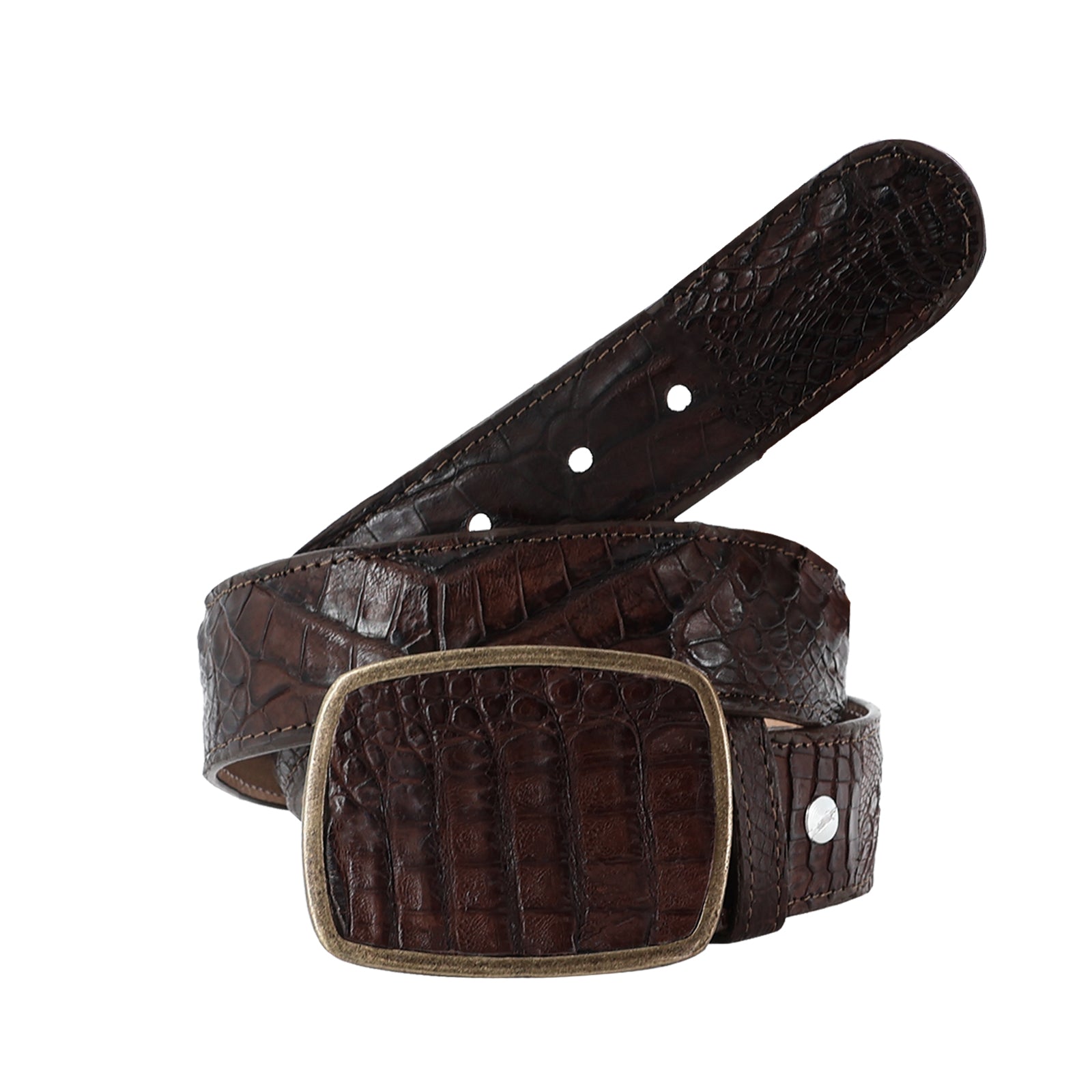 Exotic belt leather Caiman