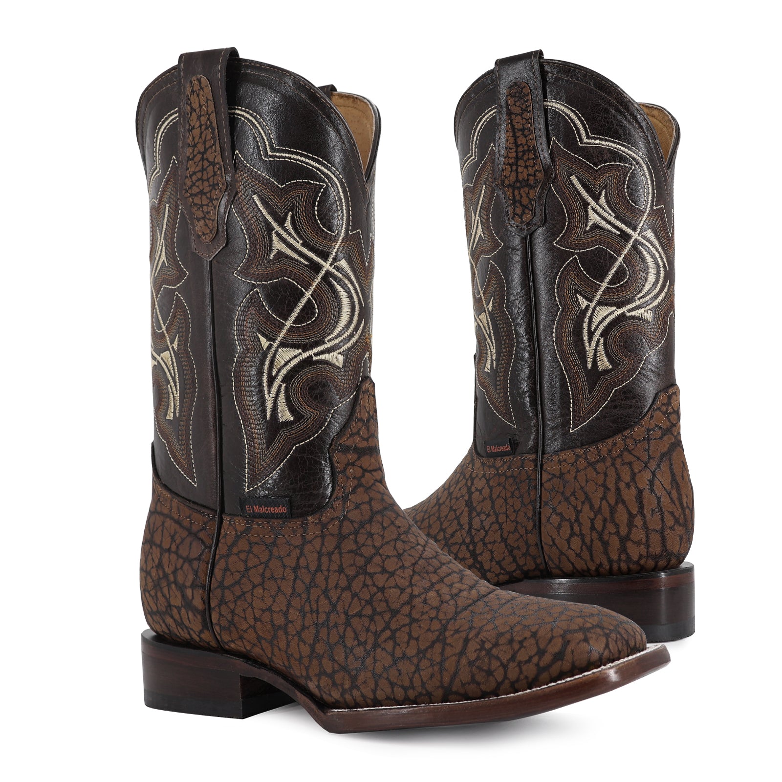 Bovine leather cowboy boot square toe