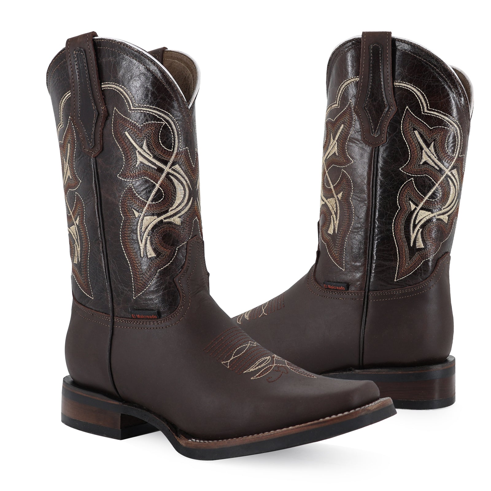 Bovine leather work boot rodeo toe