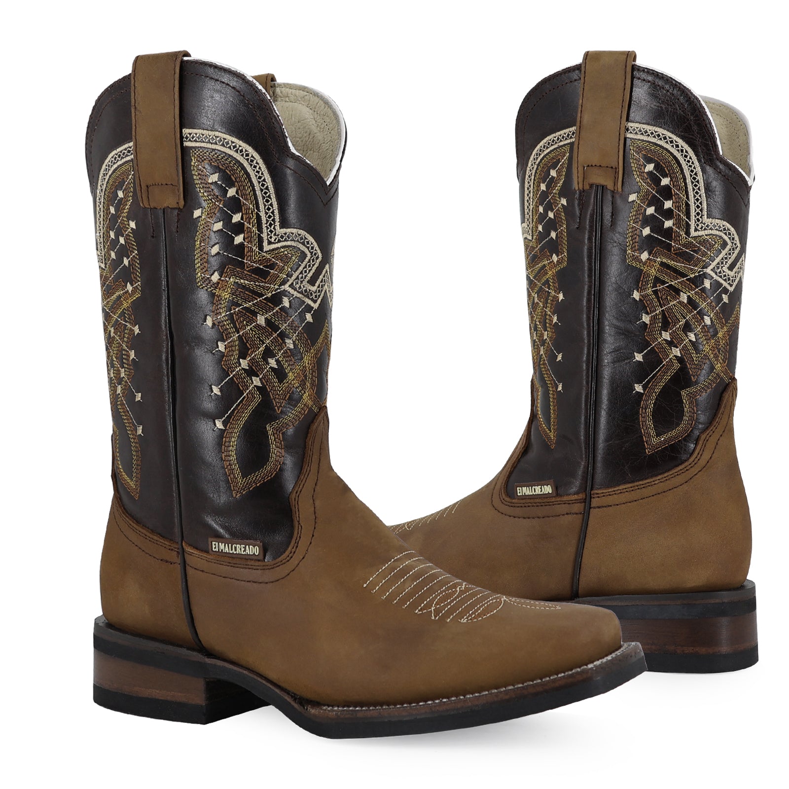 Bovine leather work boot rodeo toe