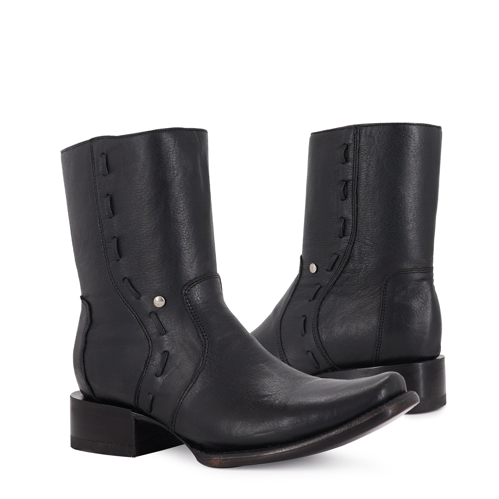 Cowboy Ankle Boot in Cowhide Leather Vegas Model