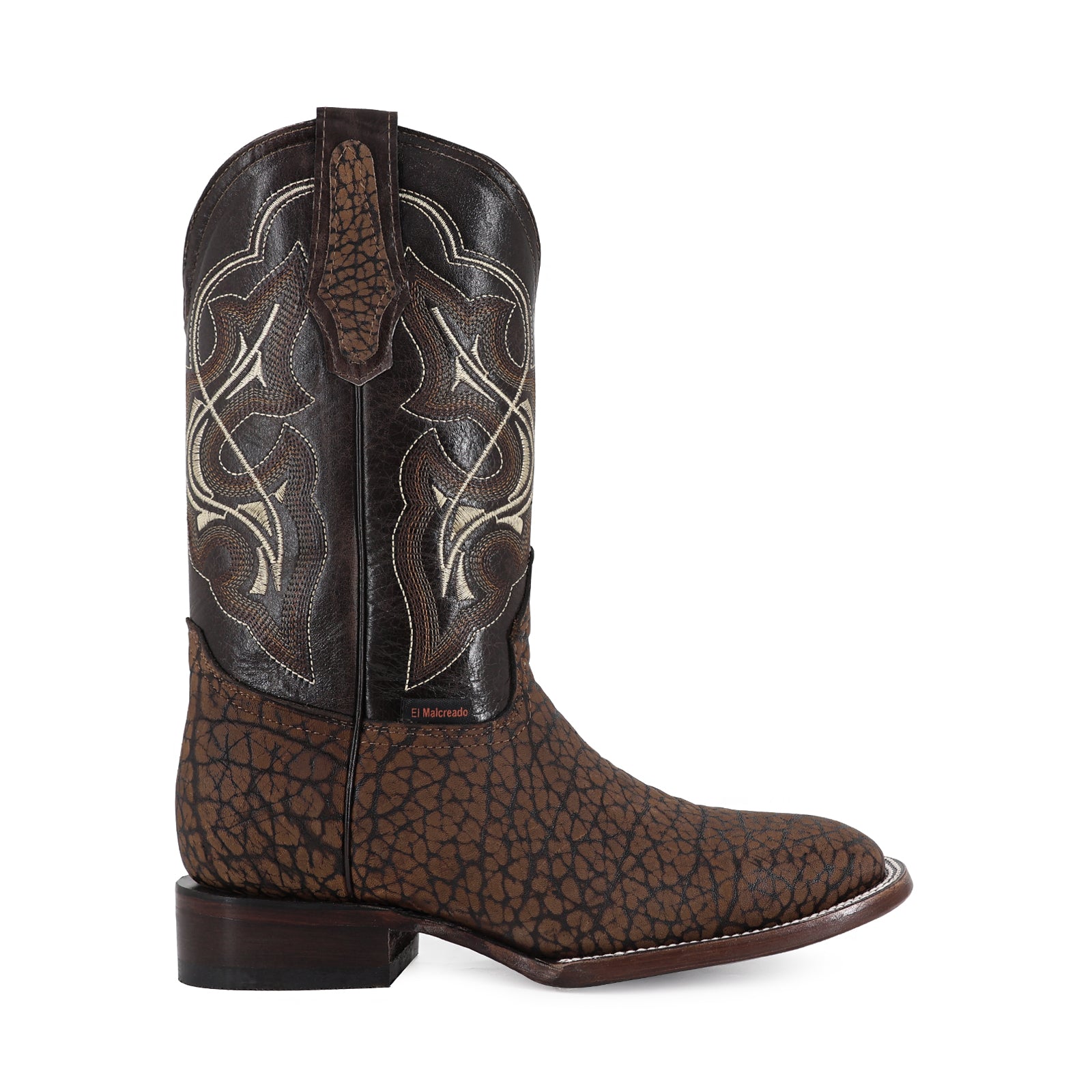 Bovine leather cowboy boot square toe
