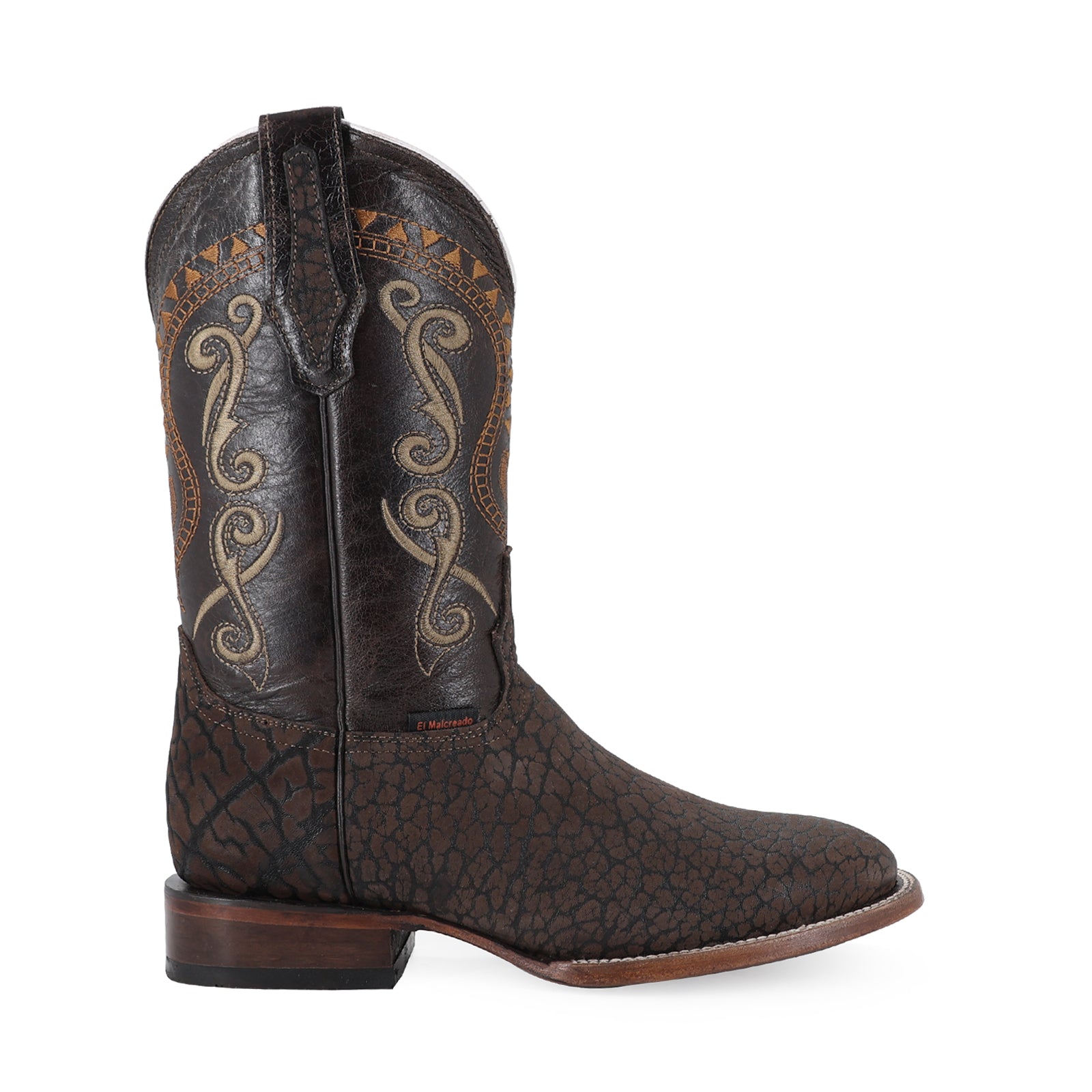 Bovine leather cowboy boot square toe