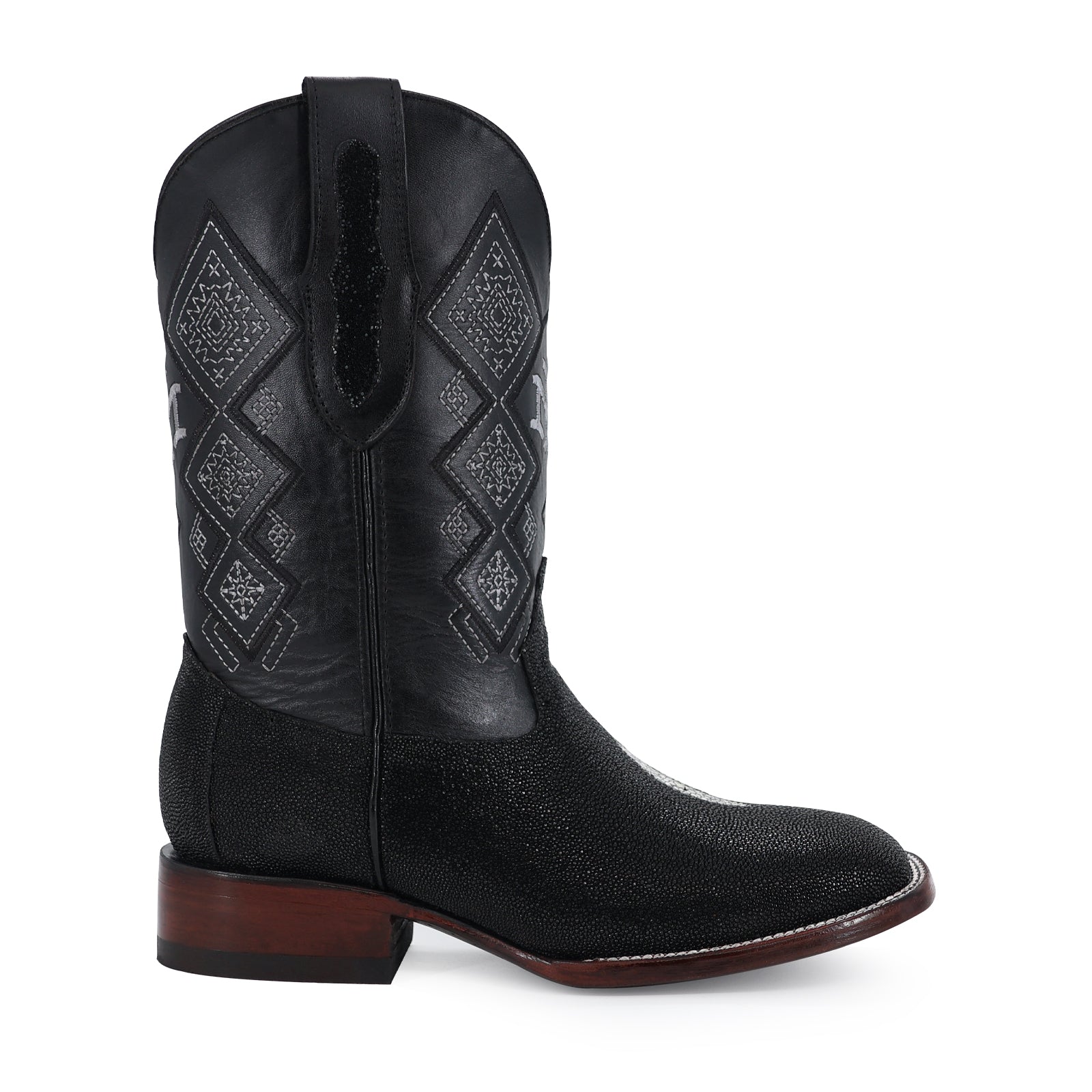 Stingray leather cowboy boot square toe