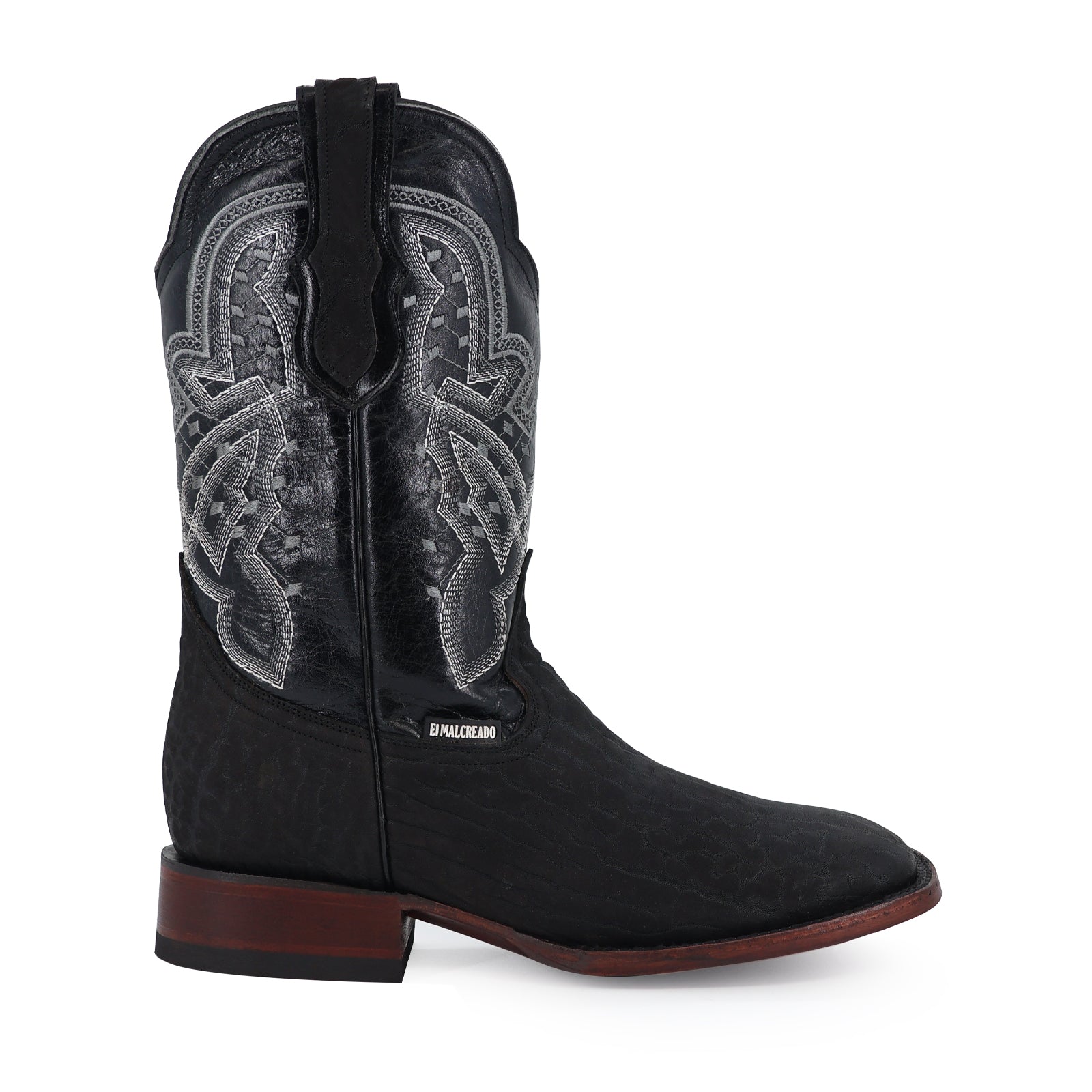 Bovine leather cowboy boot square toe