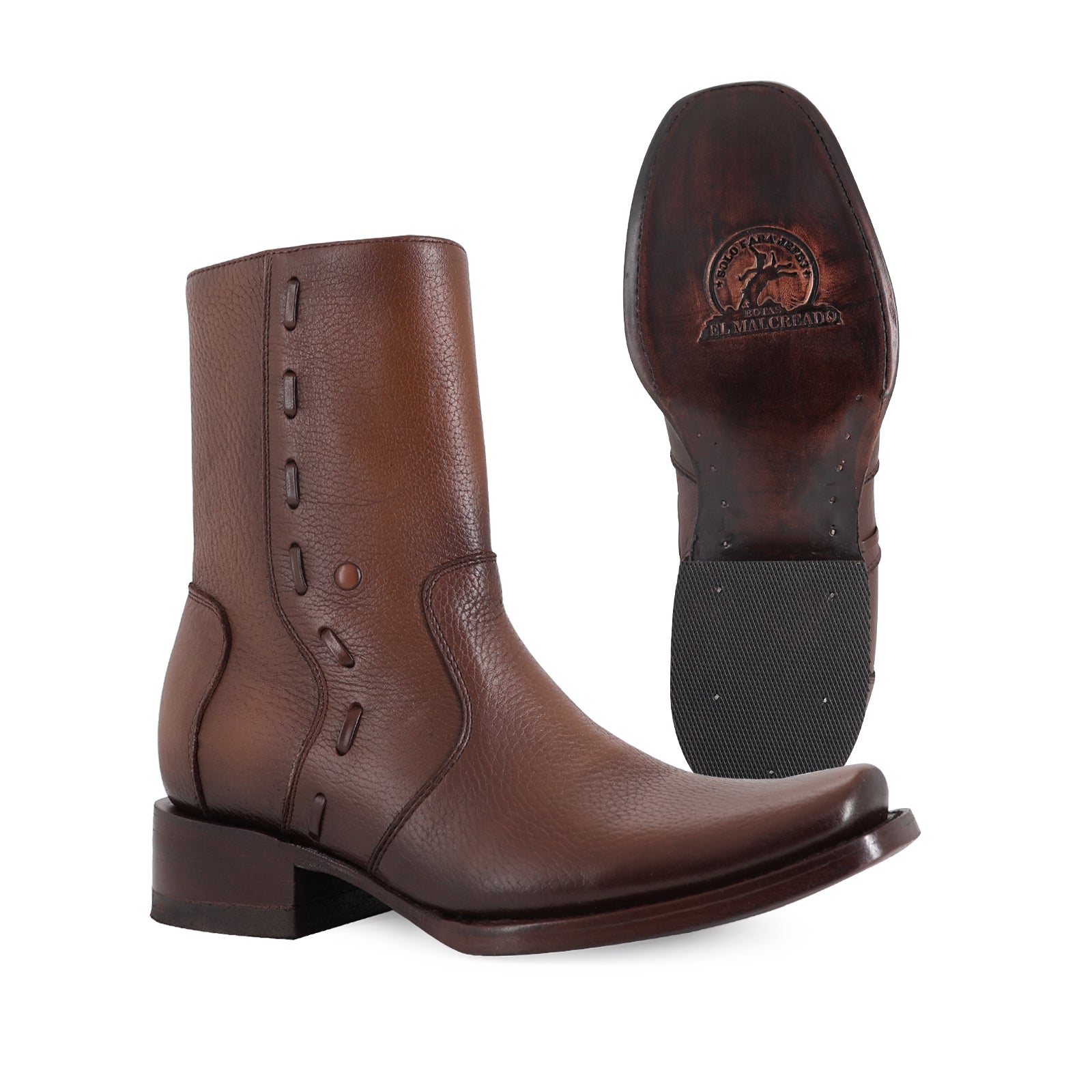 Cowboy Ankle Boot in Cowhide Leather Vegas Model