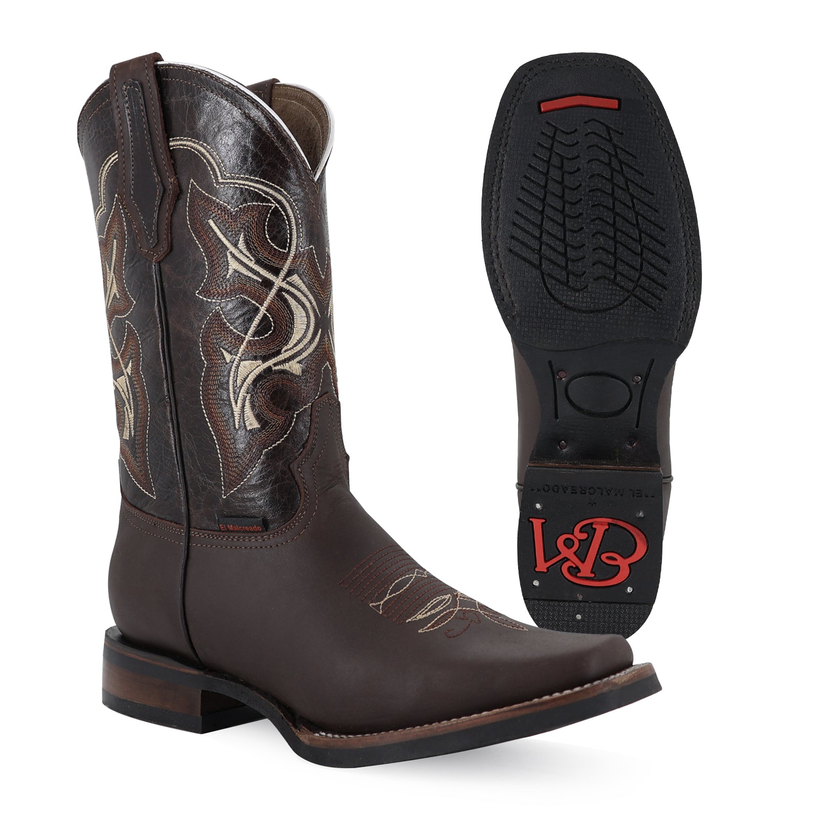 Bovine leather work boot rodeo toe