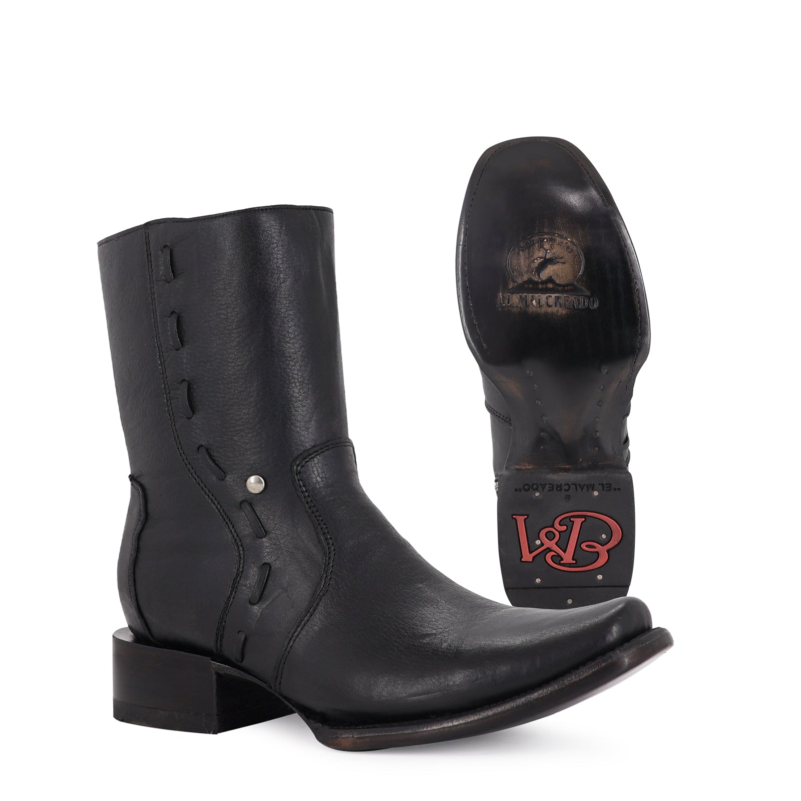 Cowboy Ankle Boot in Cowhide Leather Vegas Model