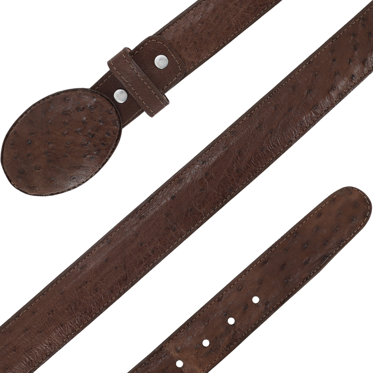 Exotic belt leather ostrich
