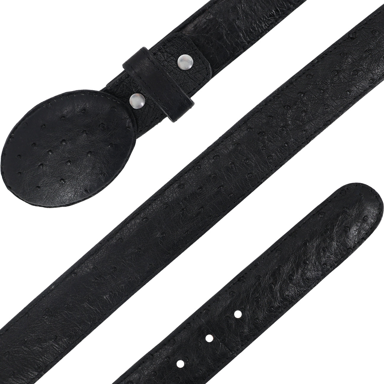 Exotic belt leather ostrich