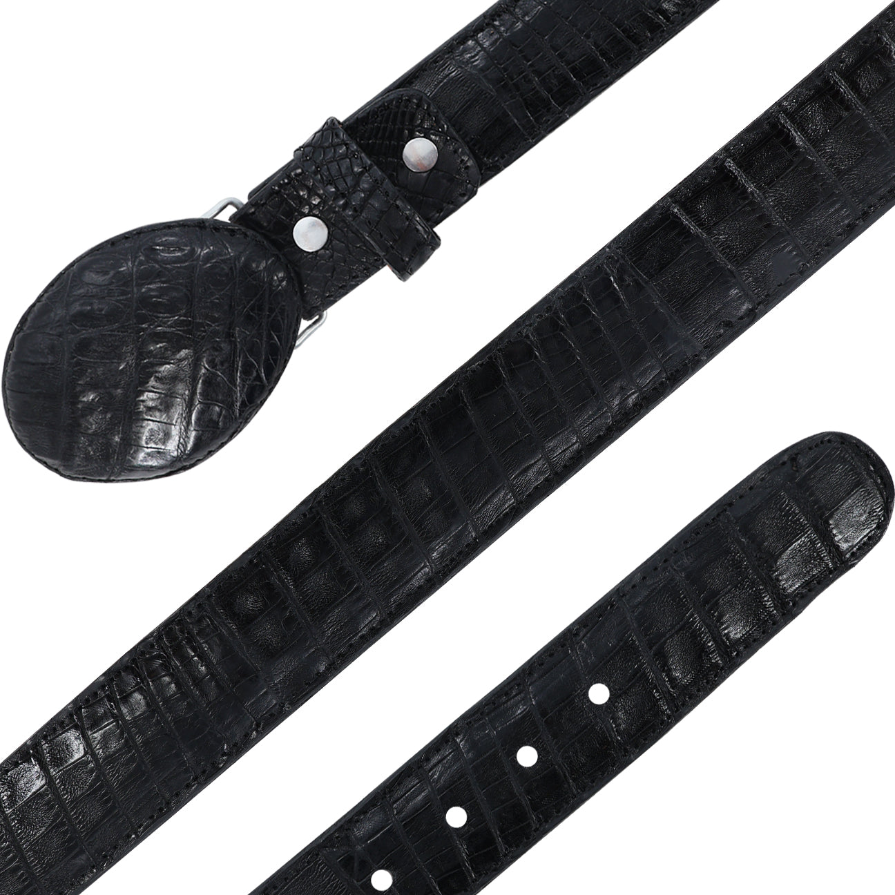 Exotic belt leather Caiman