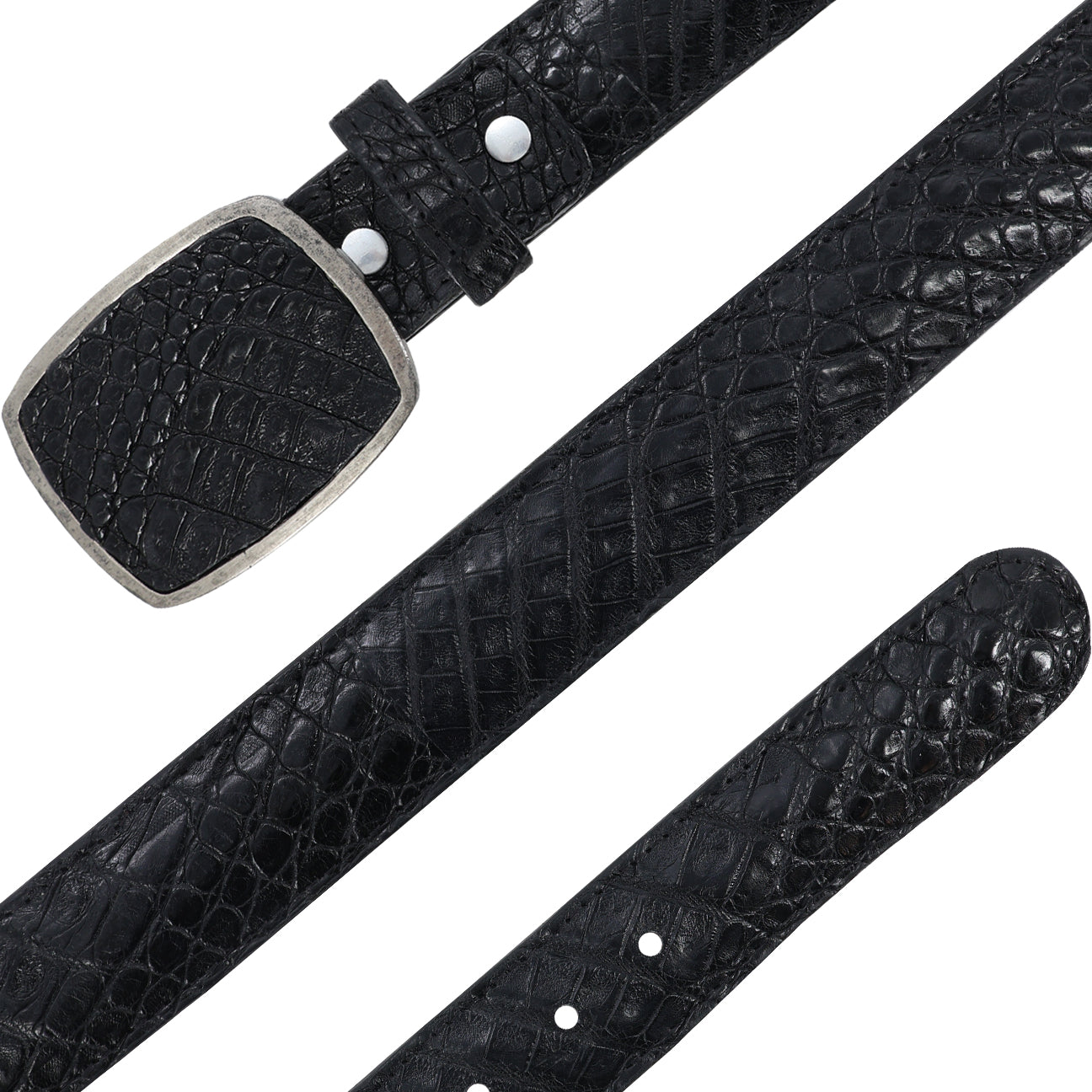 Exotic belt leather Caiman