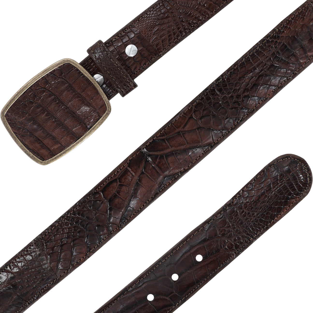 Exotic belt leather Caiman