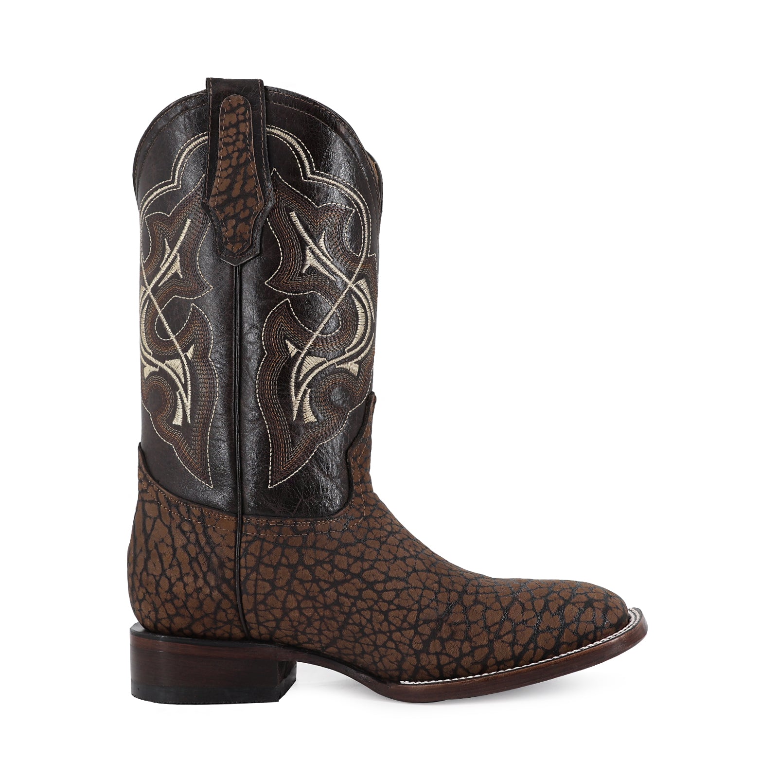 Bovine leather cowboy boot square toe