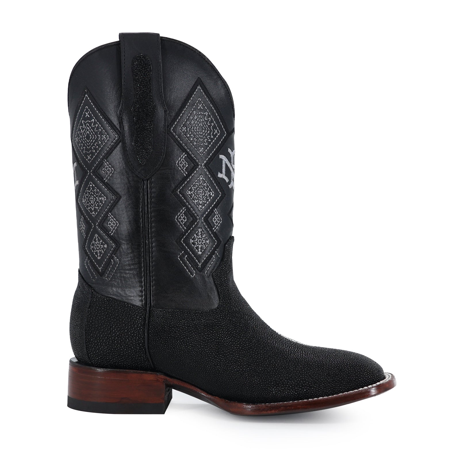 Stingray leather cowboy boot square toe