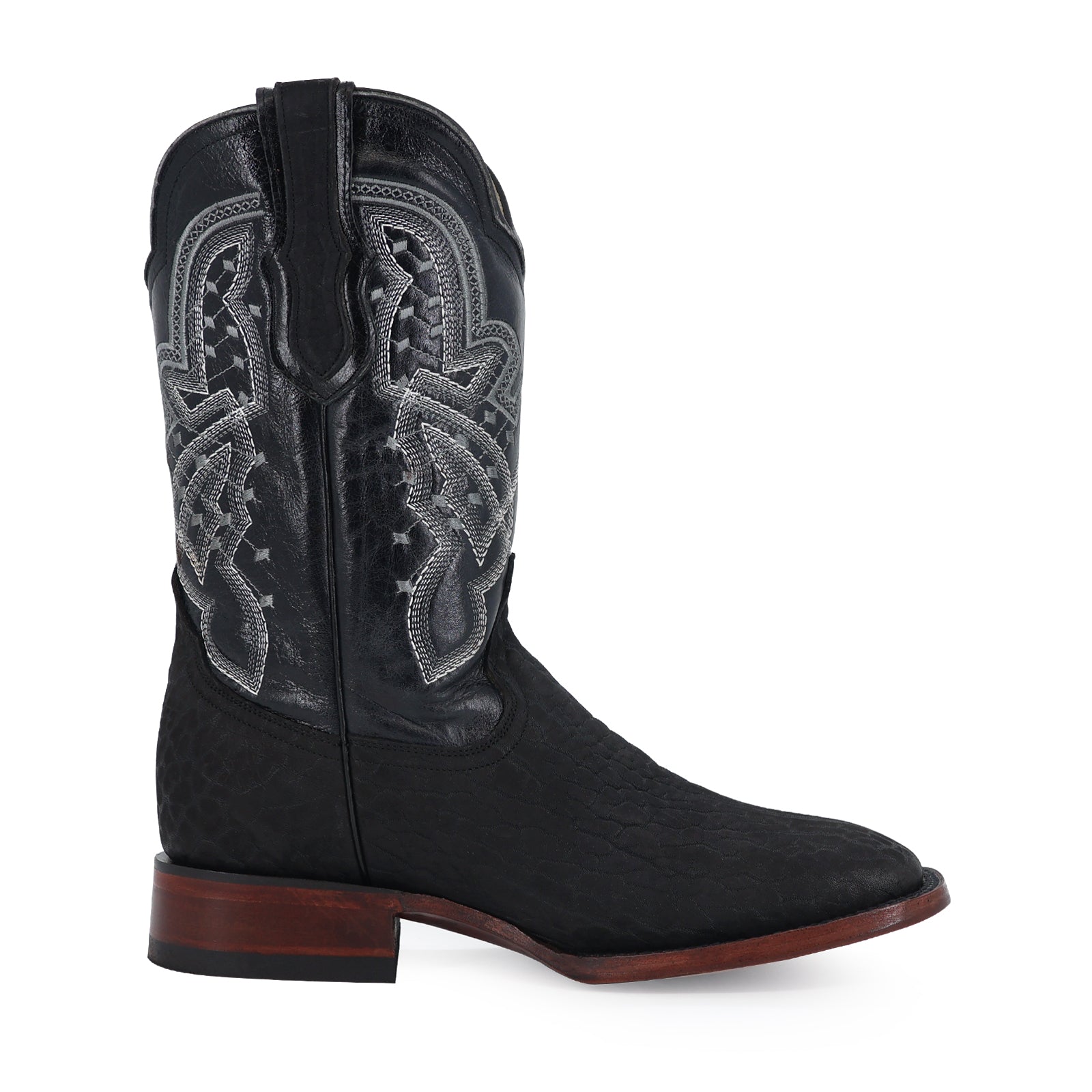 Bovine leather cowboy boot square toe
