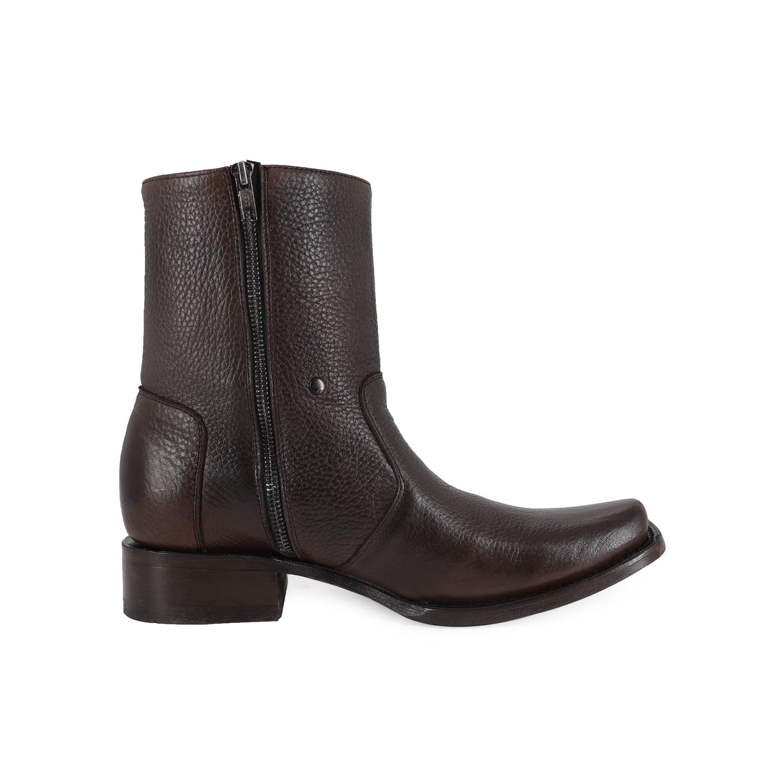 Cowboy Ankle Boot in Cowhide Leather Vegas Model