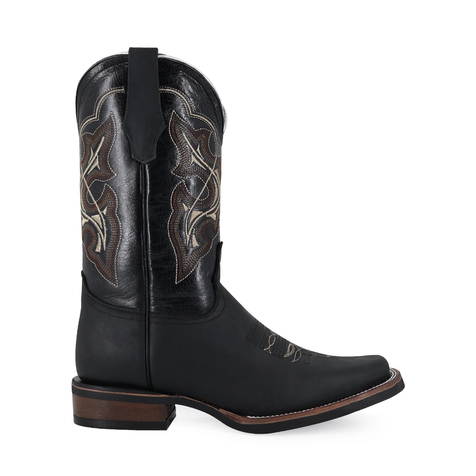 Bovine leather work boot rodeo toe