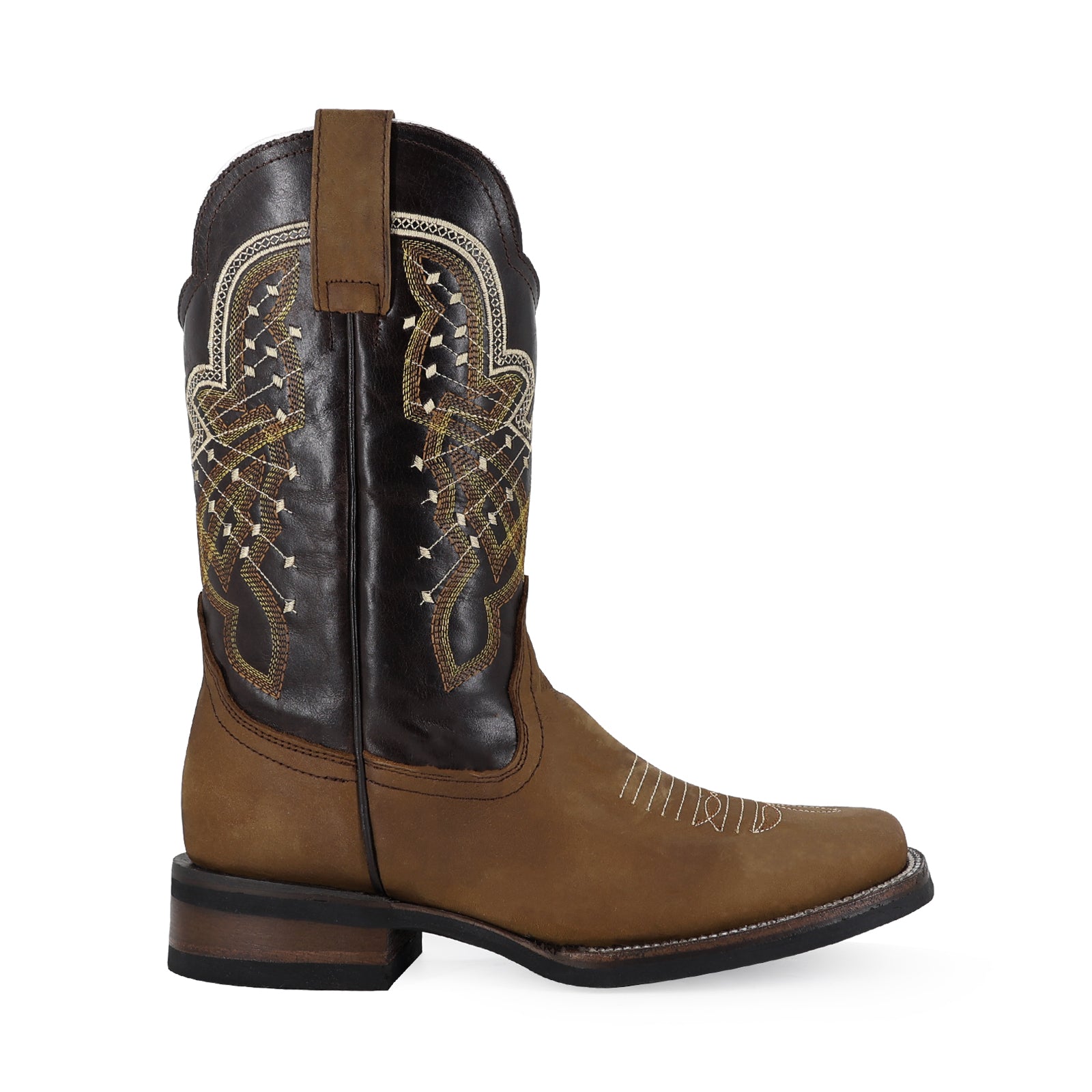 Bovine leather work boot rodeo toe