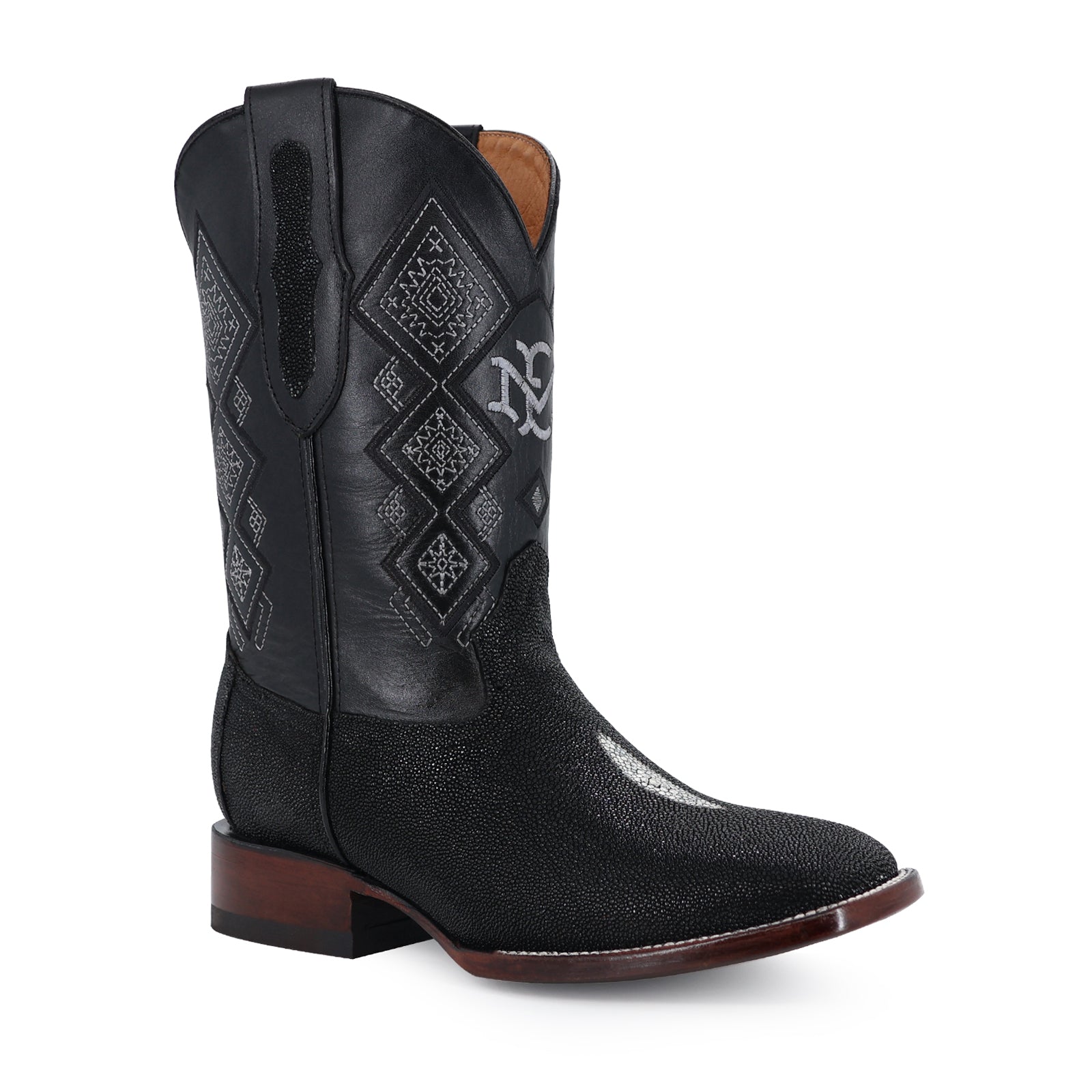 Stingray leather cowboy boot square toe