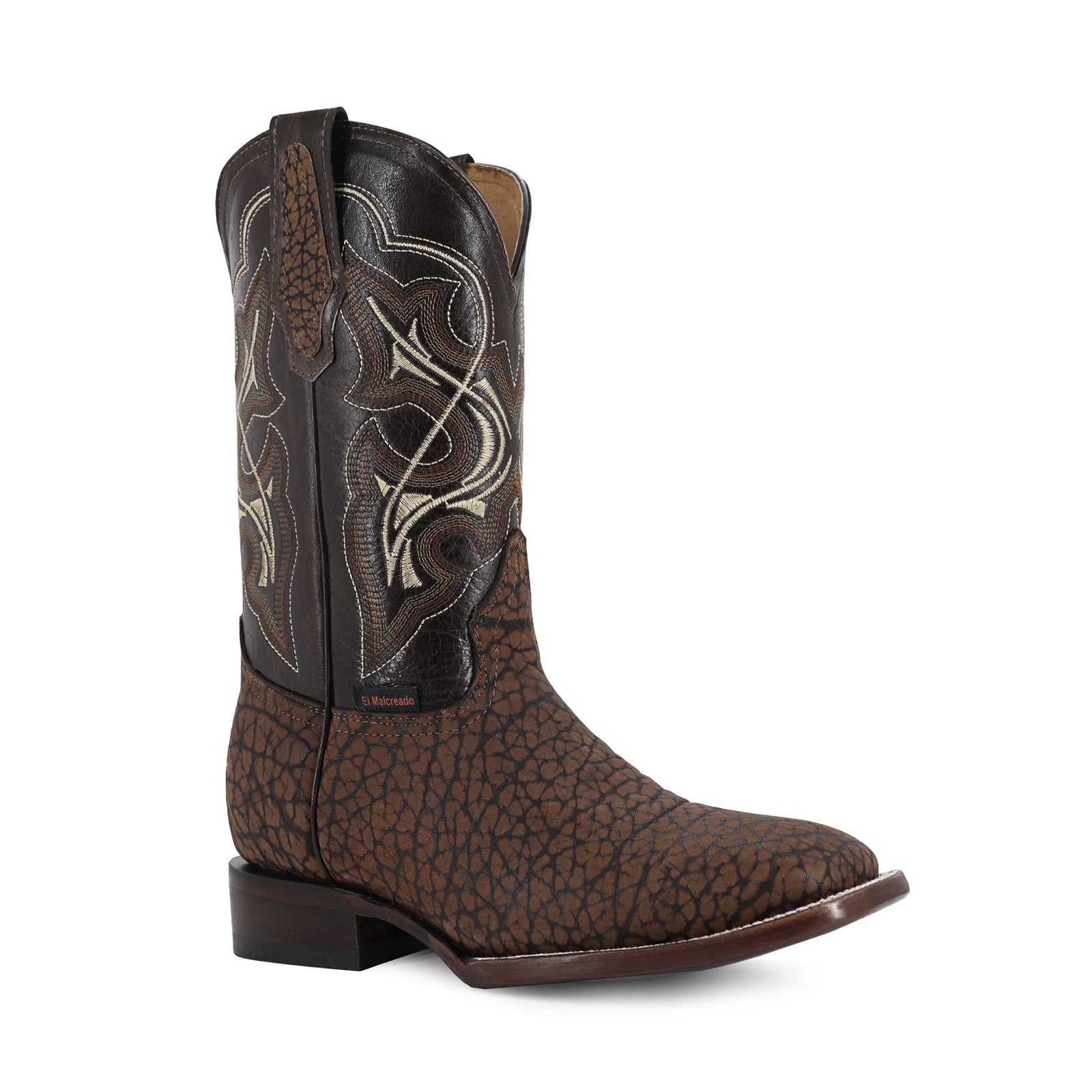 Bovine leather cowboy boot square toe