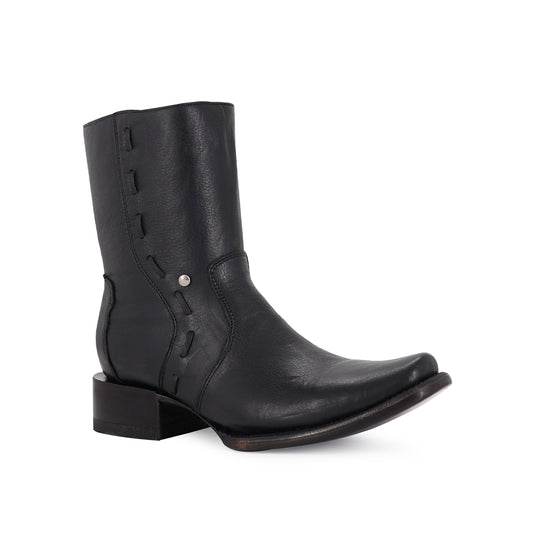 Cowboy Ankle Boot in Cowhide Leather – Vegas Model