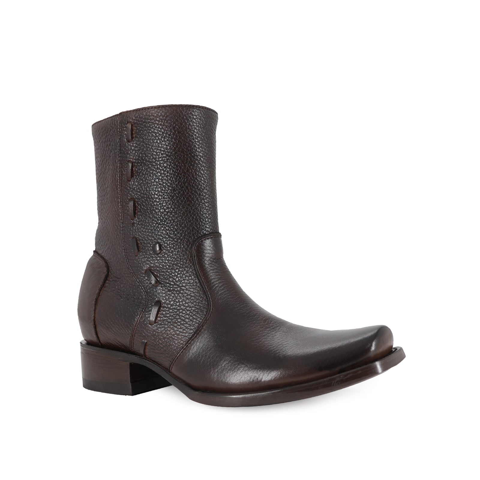 Cowboy Ankle Boot in Cowhide Leather Vegas Model