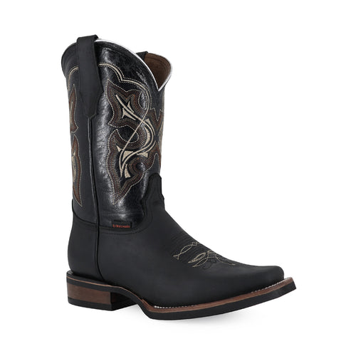Bovine leather work boot rodeo toe