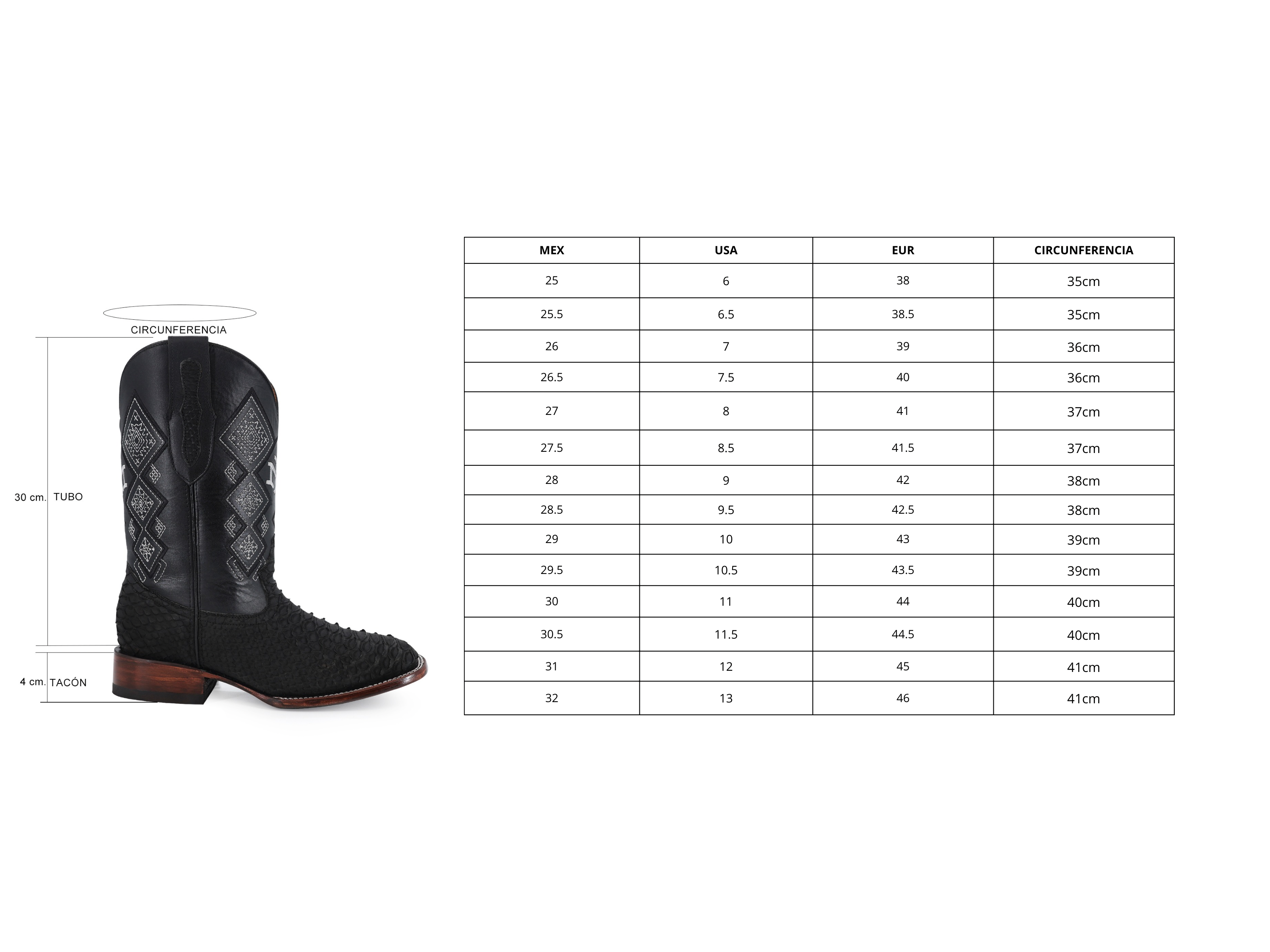 Python leather cowboy boot square toe
