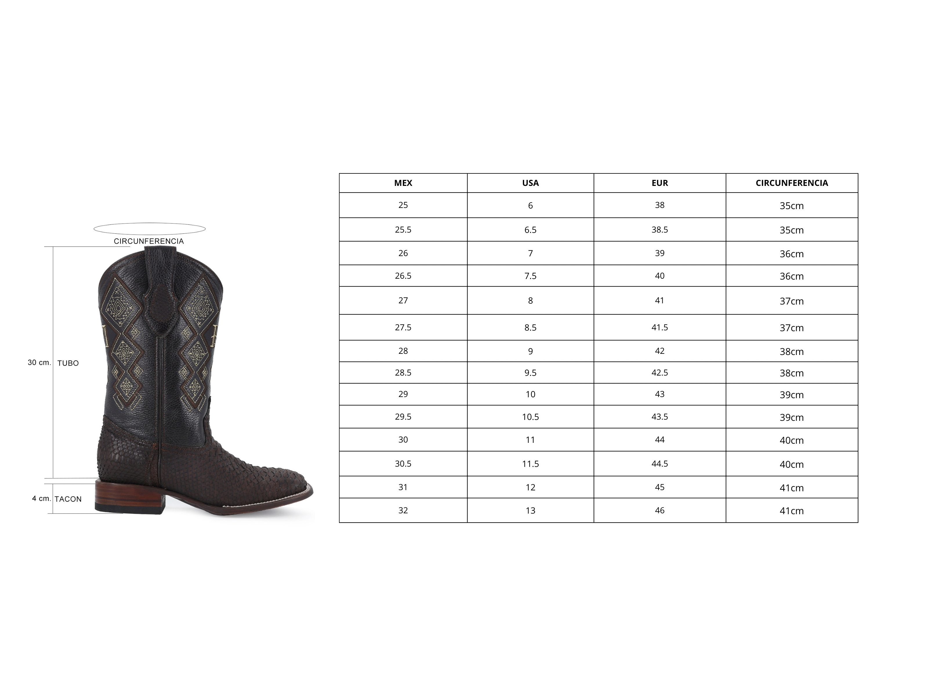 Python leather cowboy boot square toe